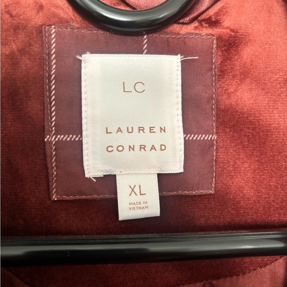 LC Lauren Conrad Women's Velvet Rust Jacket - Picture 3 of 5